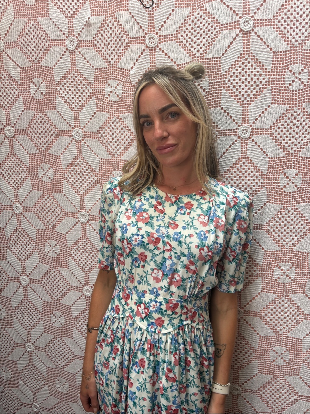 Vintage Karin Stevens Floral Midi Dress - Picture 14 of 14